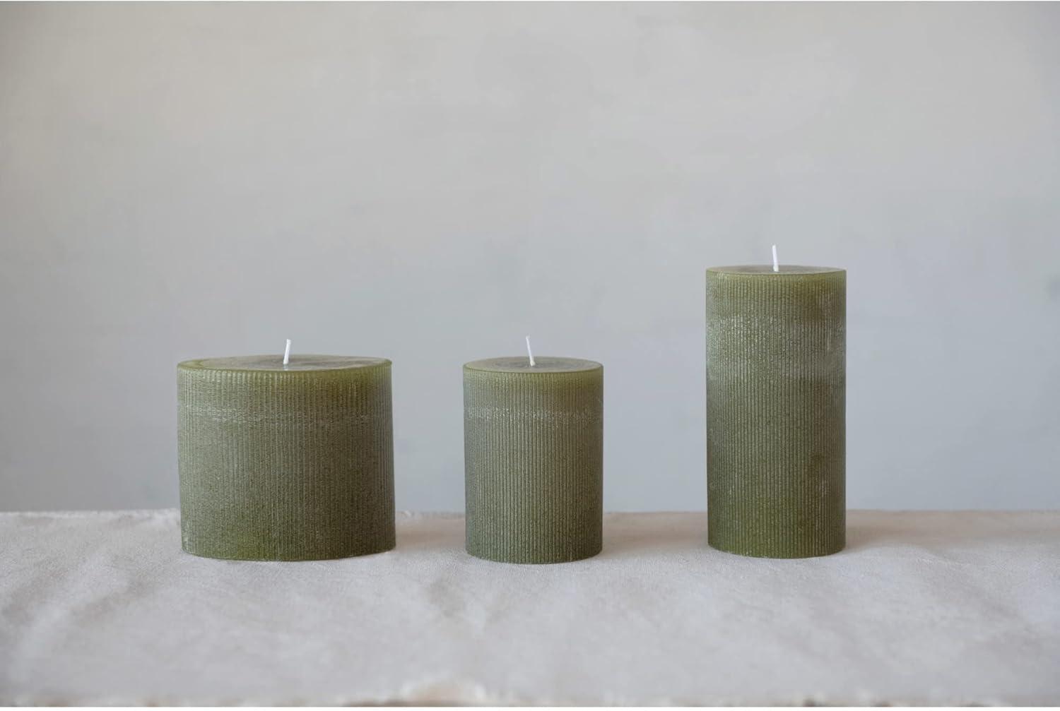 Creative Co-Op Unscented Pleated Taper Candles in Box, Set of 12
