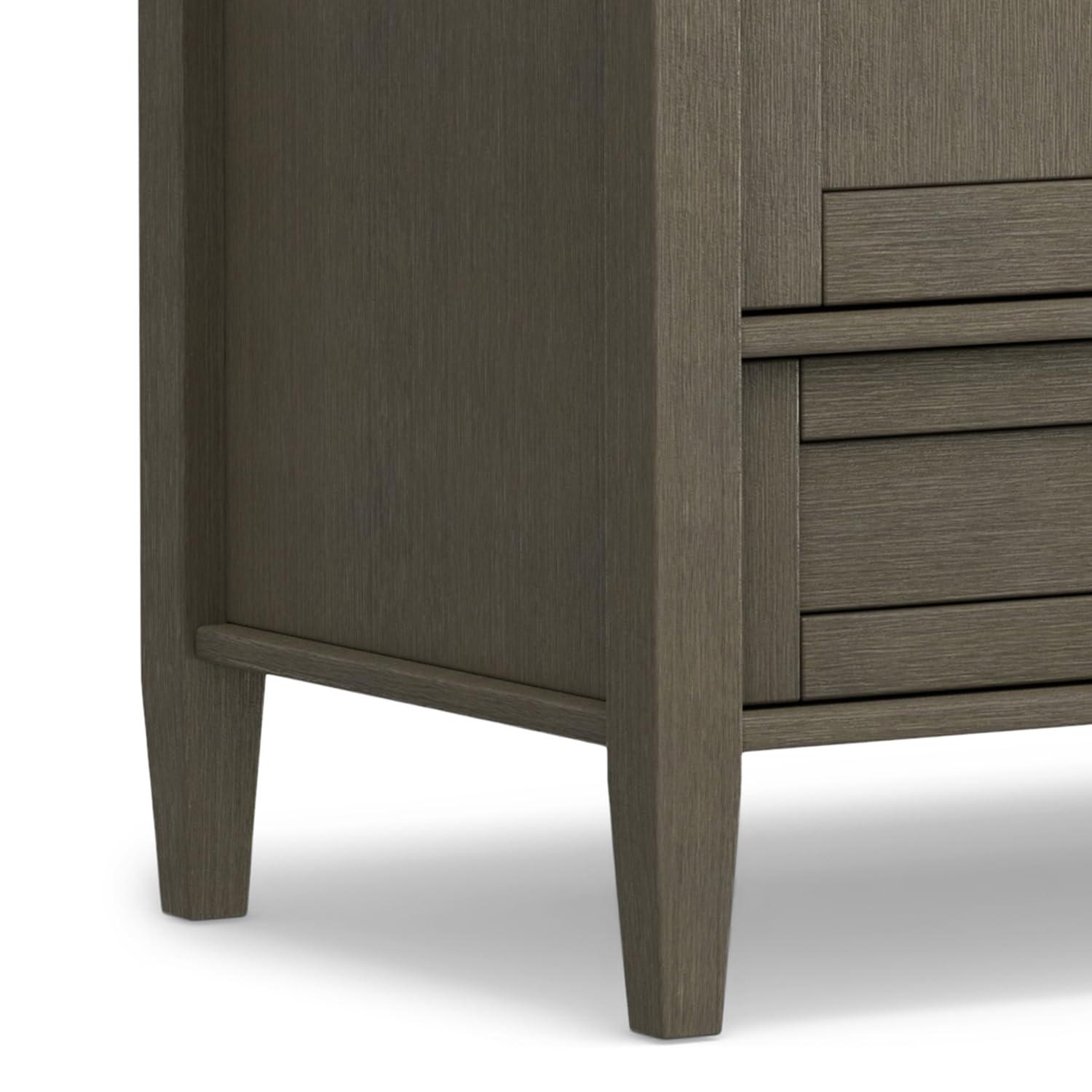 Simpli Home Warm Shaker 47"W Solid Wood TV Stand for TVs up to 55" with 2 Storage Cabinets and 2 Drawers