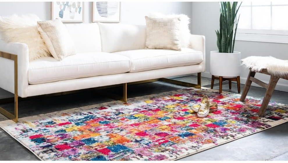 Unique Loom Estrella Collection Area Rug - Mila (3' 3" x 5' 3" Rectangle Multi/Beige)