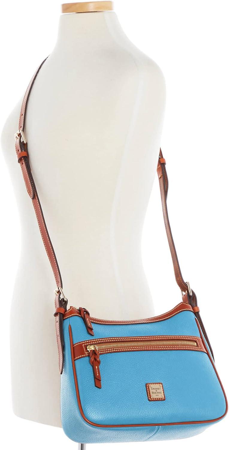 Sky Blue Genuine Leather Crossbody Shoulder Bag