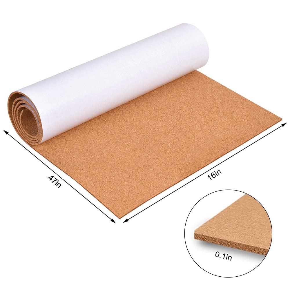Self-Adhesive Cork Board Roll, 1/8" Thick Cork Boards for Walls, 20"x16" Cork Board Roll for Office, Home, School(3mm,40 * 50cm)