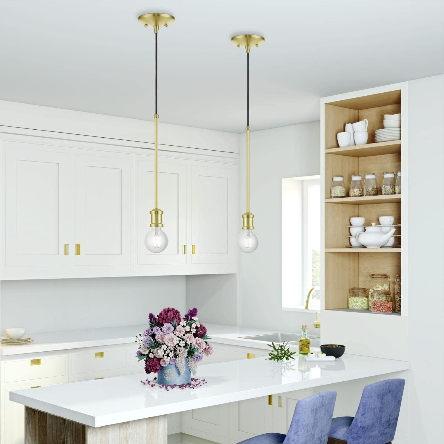 Livex Lighting Lansdale 1 - Light Pendant in  Satin Brass