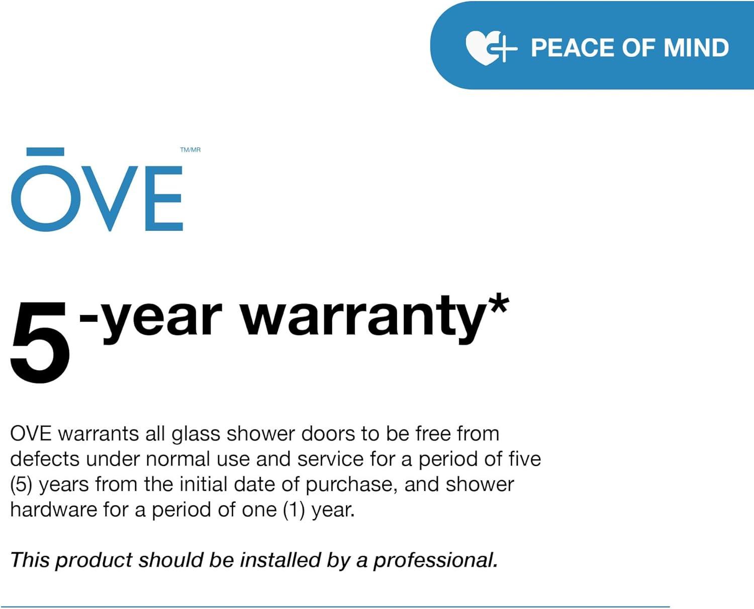 Ove Decors OVE Decors Breeze Premium 33 in. Round Shower Kit w/ Frosted, Base in Chrome Finish BREEZE 32 FROSTED GLASS KIT