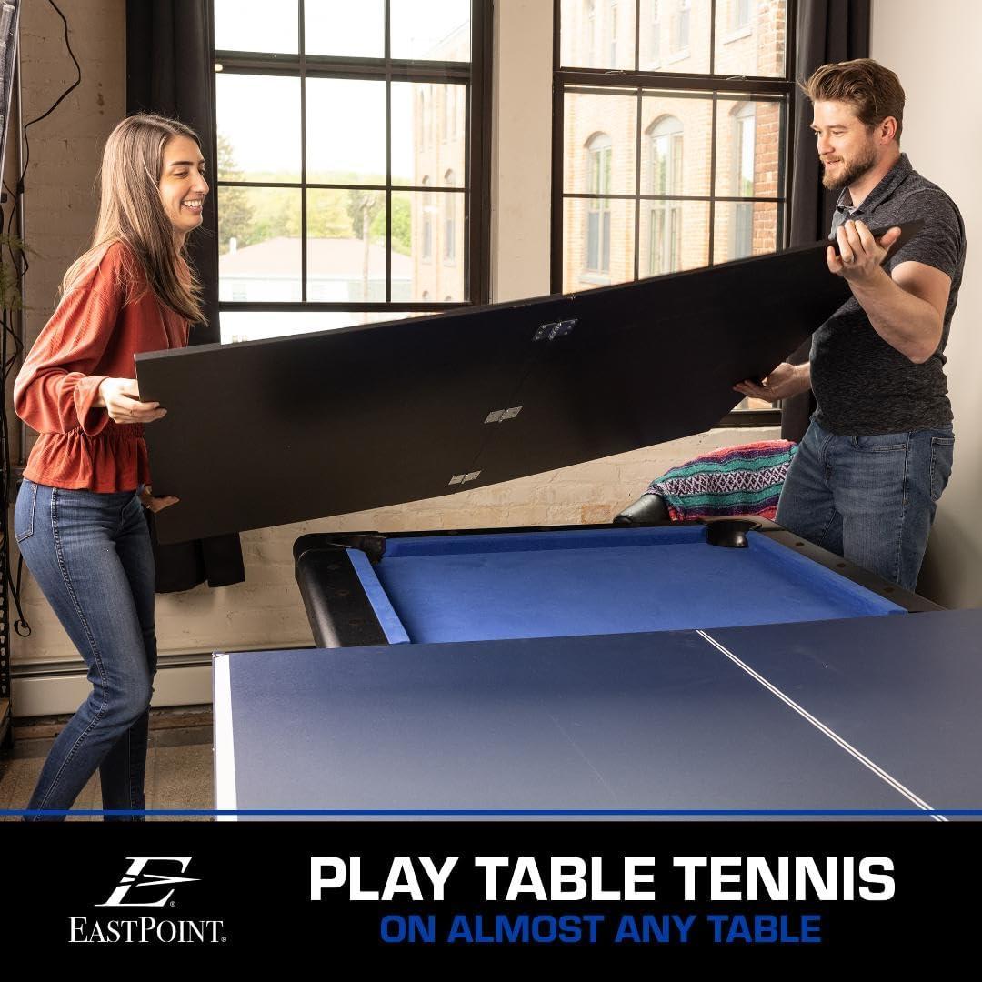Black Foldable Alloy Steel Table Tennis Conversion Top with Net