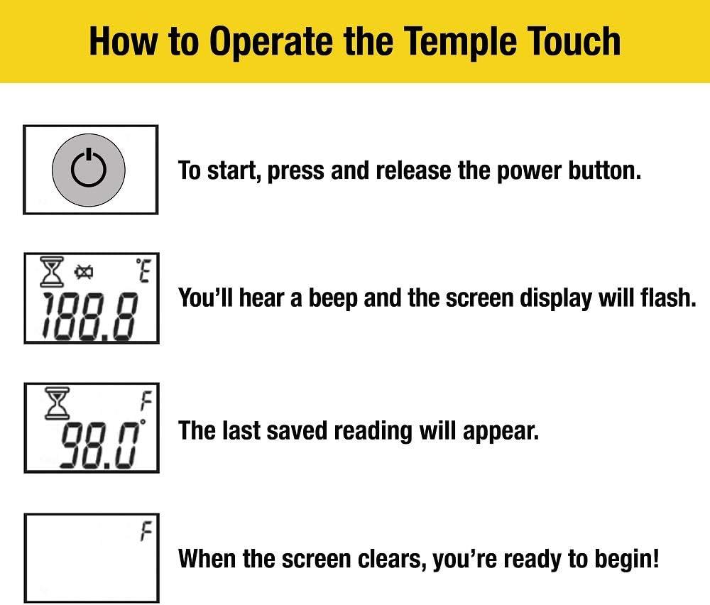 Adtemp 427 Temporal Contact Thermometer LCD Display 427Q 1 Each
