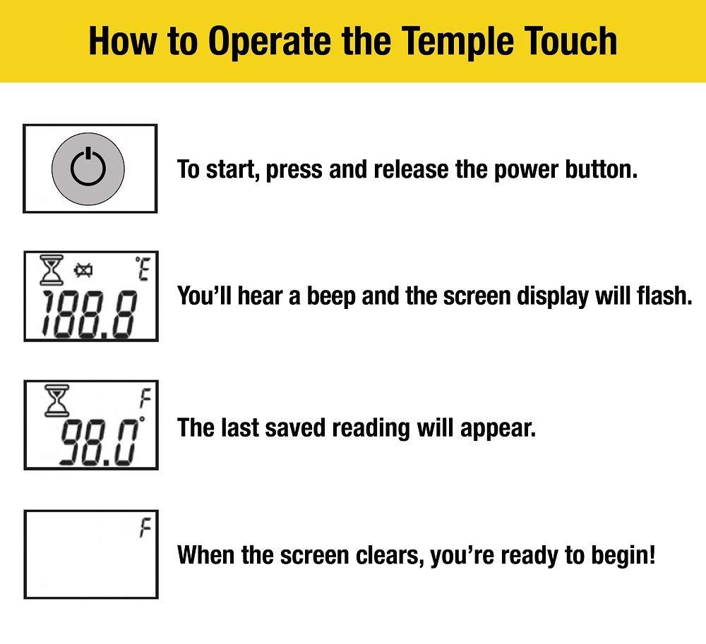 Adtemp 427 Temporal Contact Thermometer LCD Display 427Q 1 Each