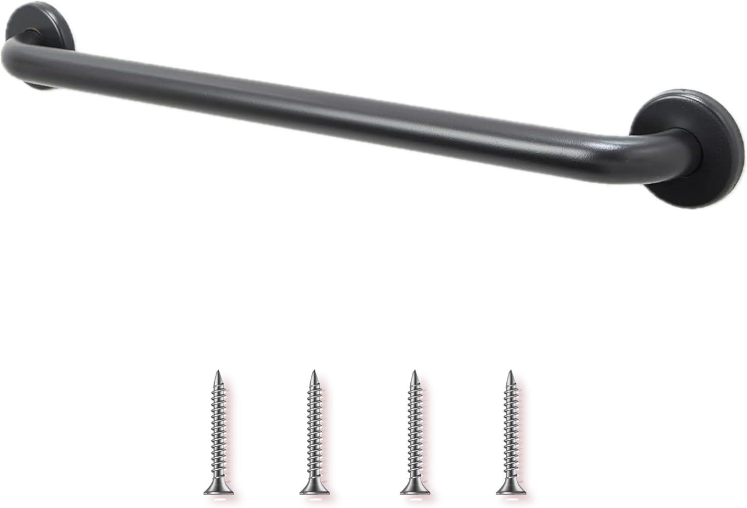 18” Shower Handle Smooth Grip | 304 Stainless Steel Bathroom Grab Bars For Seniors | Handicap Grab Bars Oil Rubbed Bronze | ADA Shower Bars Safety For Elderly | Grab Bars For Bathtubs And Showers