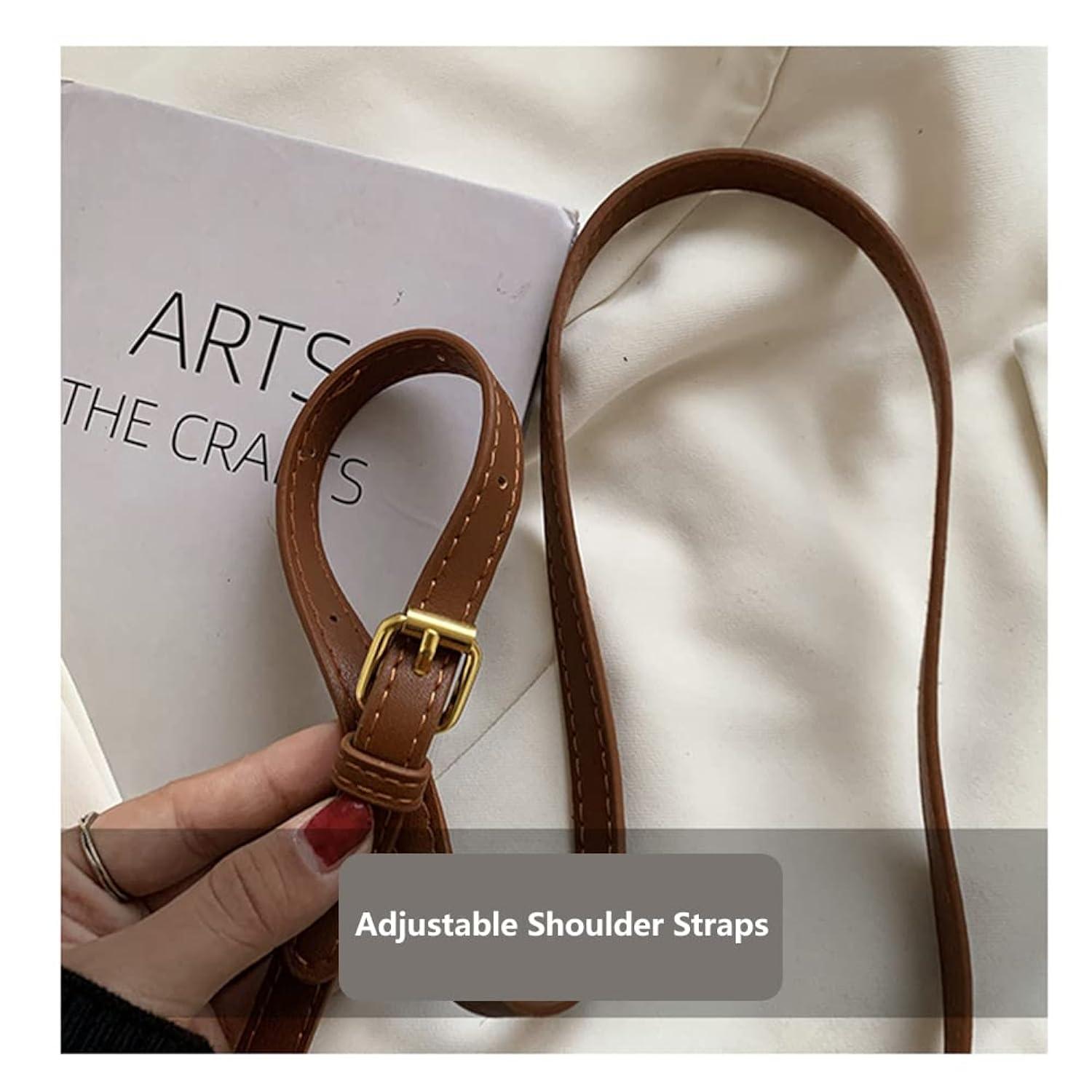 Women Shoulder Bags Crossbody Bag PU Leather Hobo Handbags Clutch Purse with Metal Clasp Closure