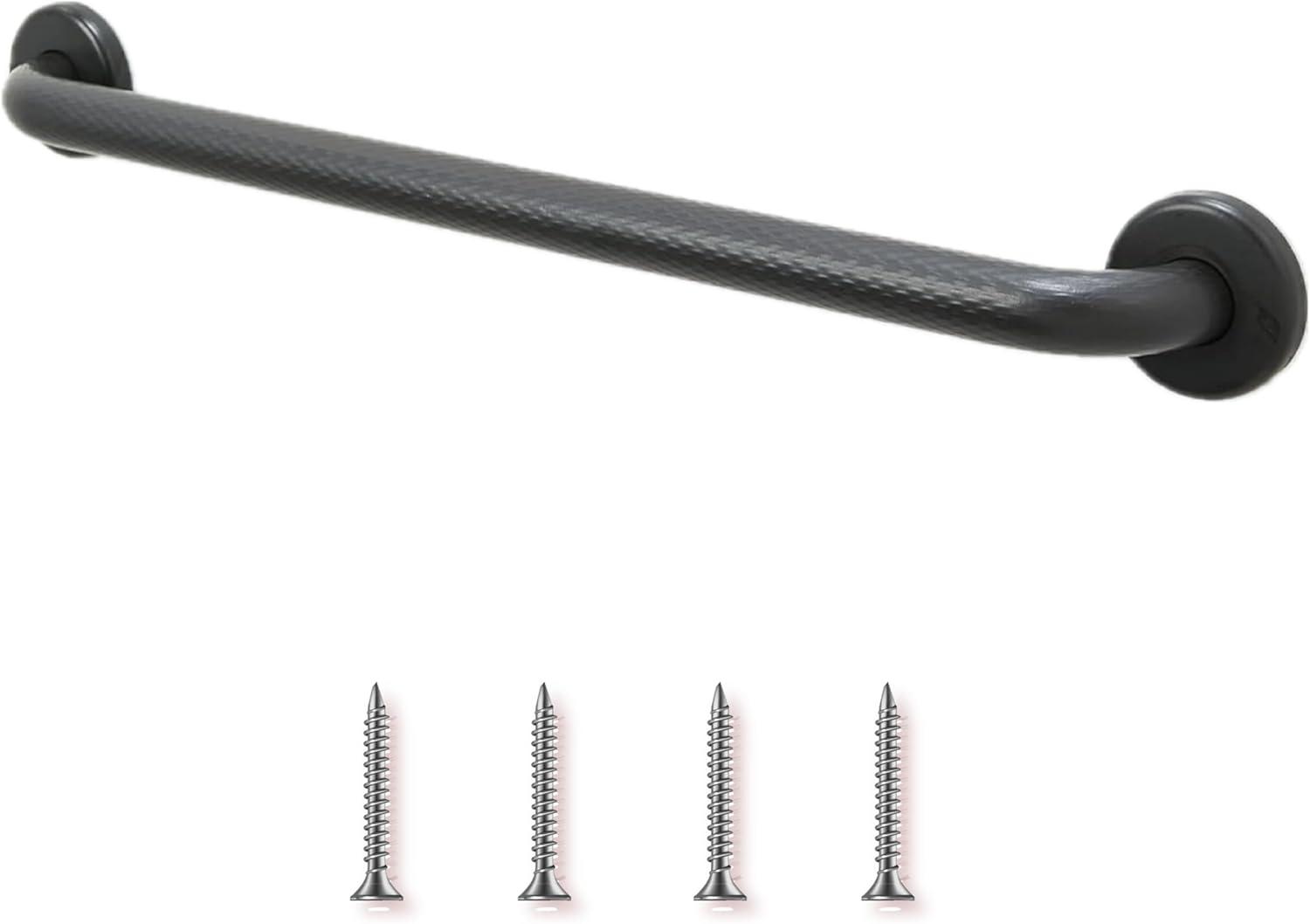 18” Shower Handle Smooth Grip | 304 Stainless Steel Bathroom Grab Bars For Seniors | Handicap Grab Bars Oil Rubbed Bronze | ADA Shower Bars Safety For Elderly | Grab Bars For Bathtubs And Showers