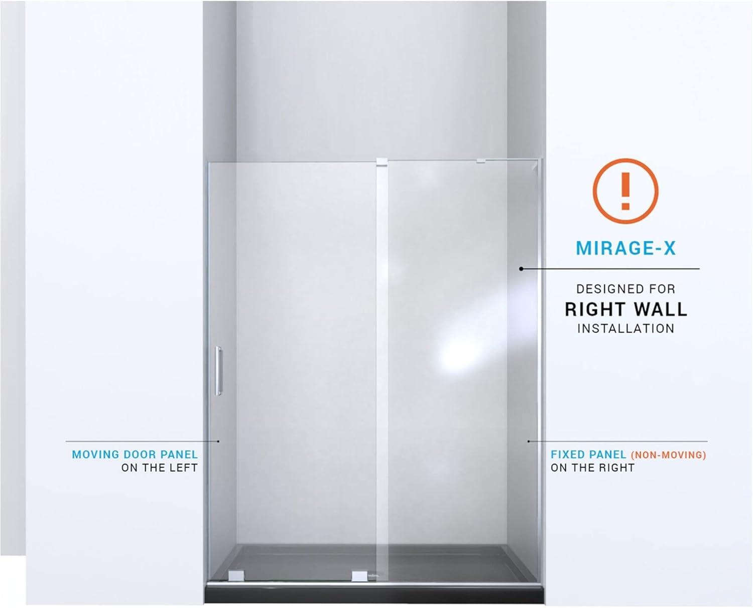 DreamLine Mirage-X 55 - 59 inch W x 71 inch H Frameless Sliding Shower Door