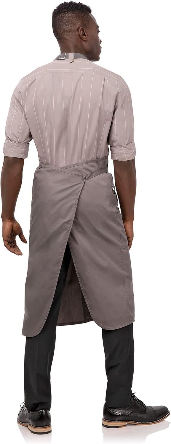 Men's Mushroom Gray Cotton Chef Bib Apron