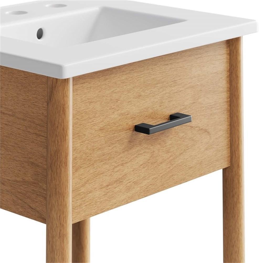 Modway Zaire 18'' Single Bathroom Vanity with Ceramic Top