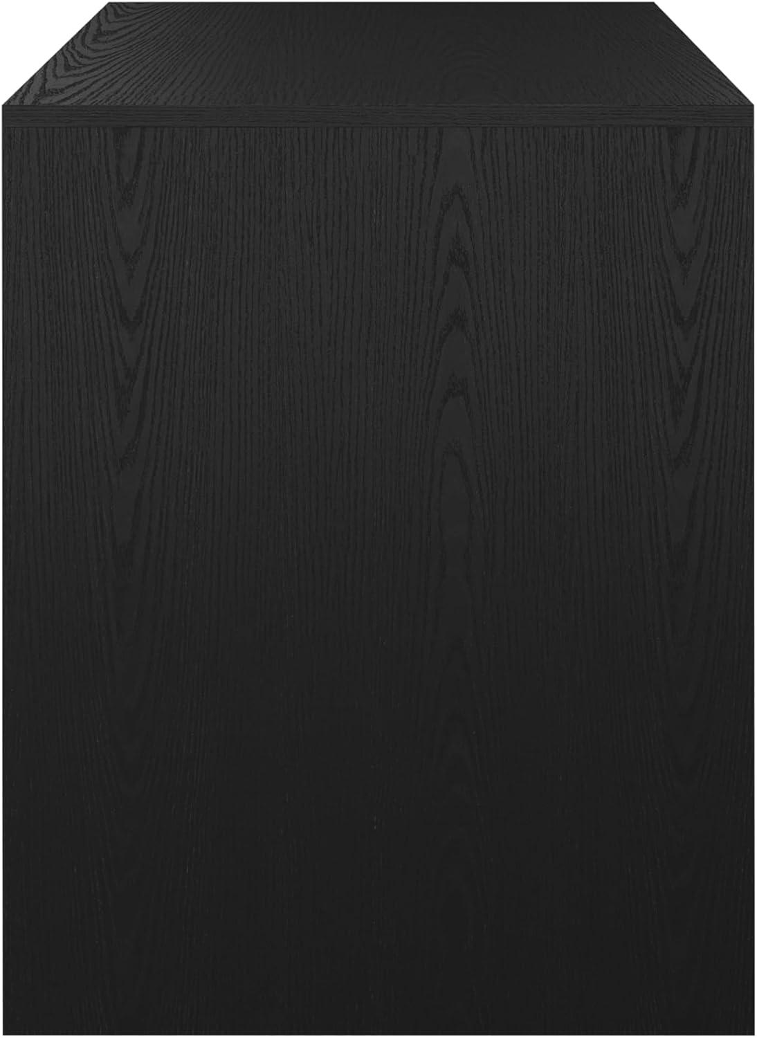 Martha Stewart Kayden Home Office Modular 2 Drawer Desk in Black with Oil Rubbed Bronze Hardware
