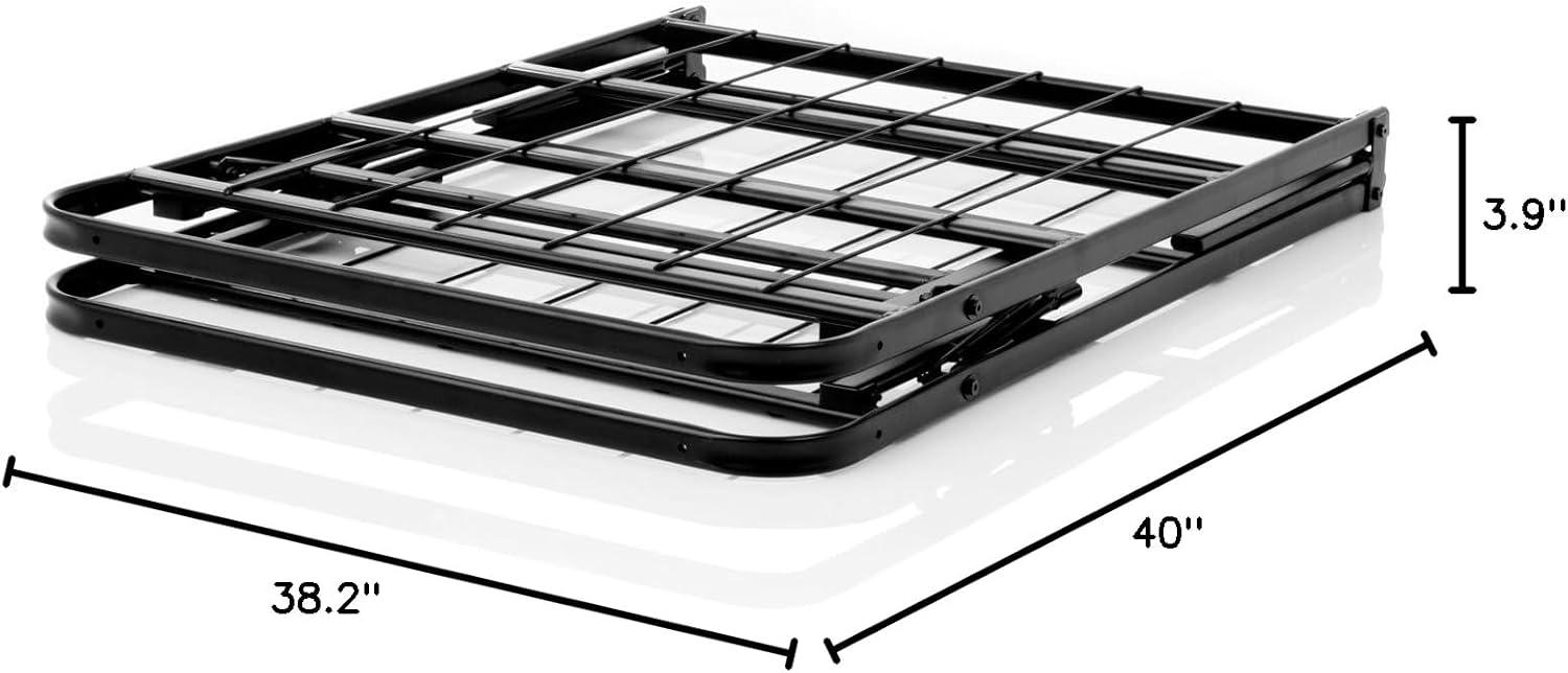 Twin Black Metal Foldable Platform Bed Frame