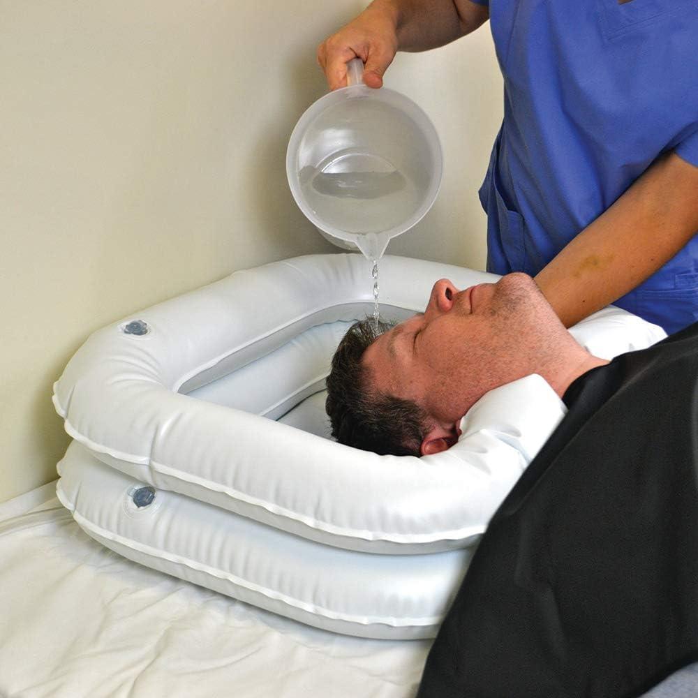 Ableware Inflatable Shampoo Basin, Portable Hair Wash Bowl for Elderly, 1 Count