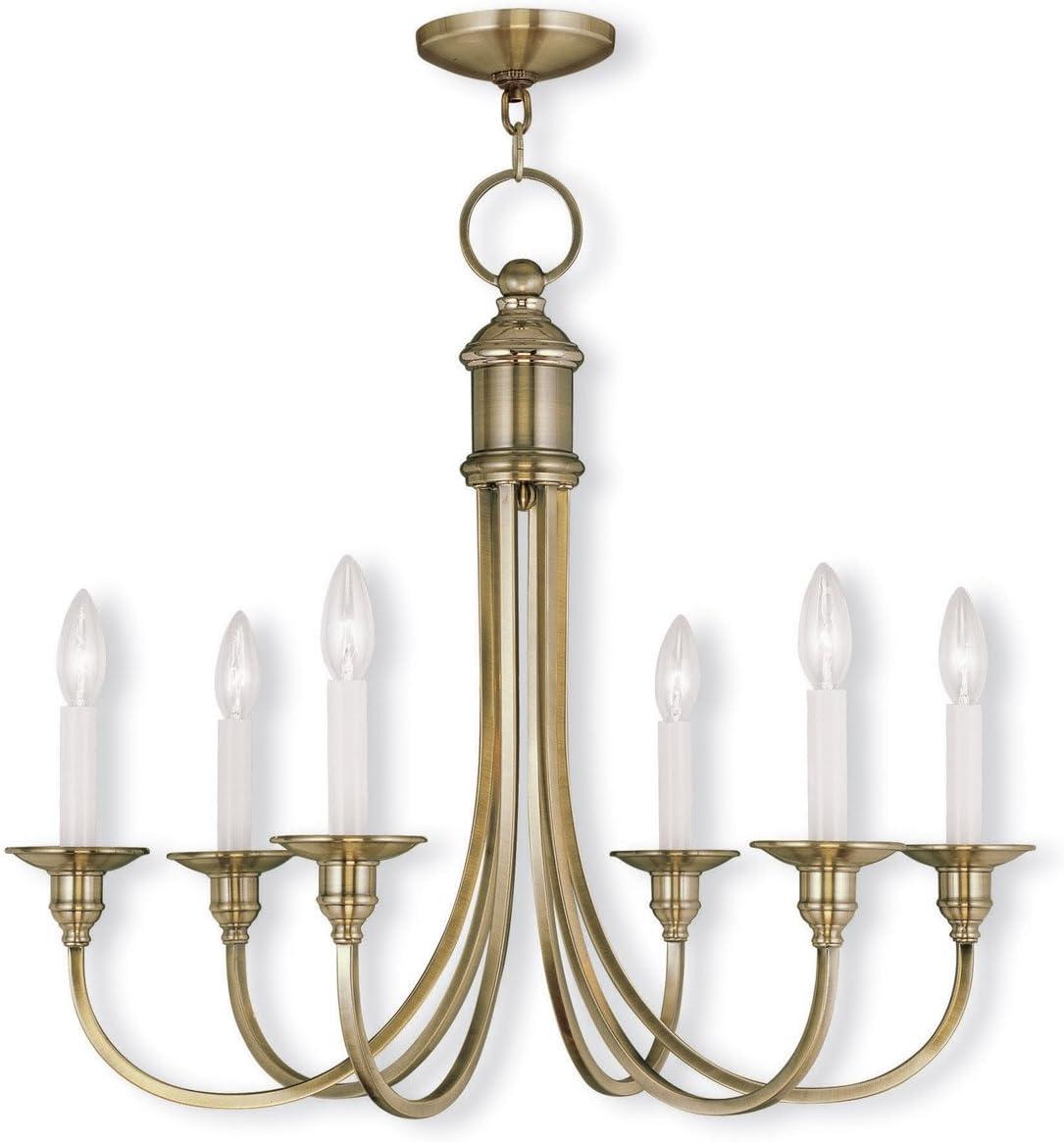 Livex Lighting Cranford 6 - Light Chandelier in  Antique Brass
