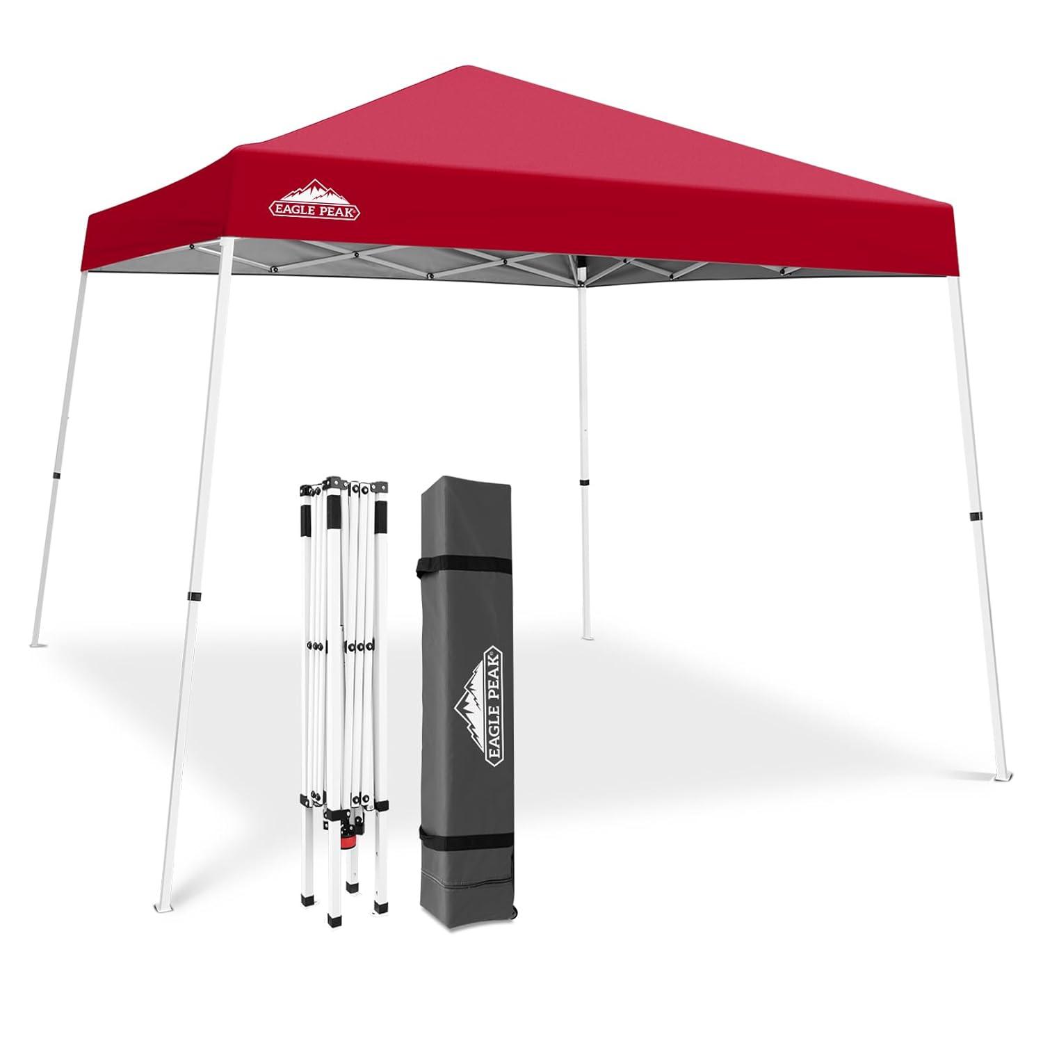 EAGLE PEAK Pop Up Canopies 10 Ft. W x 10 FT. D Metal Party Tent Canopy