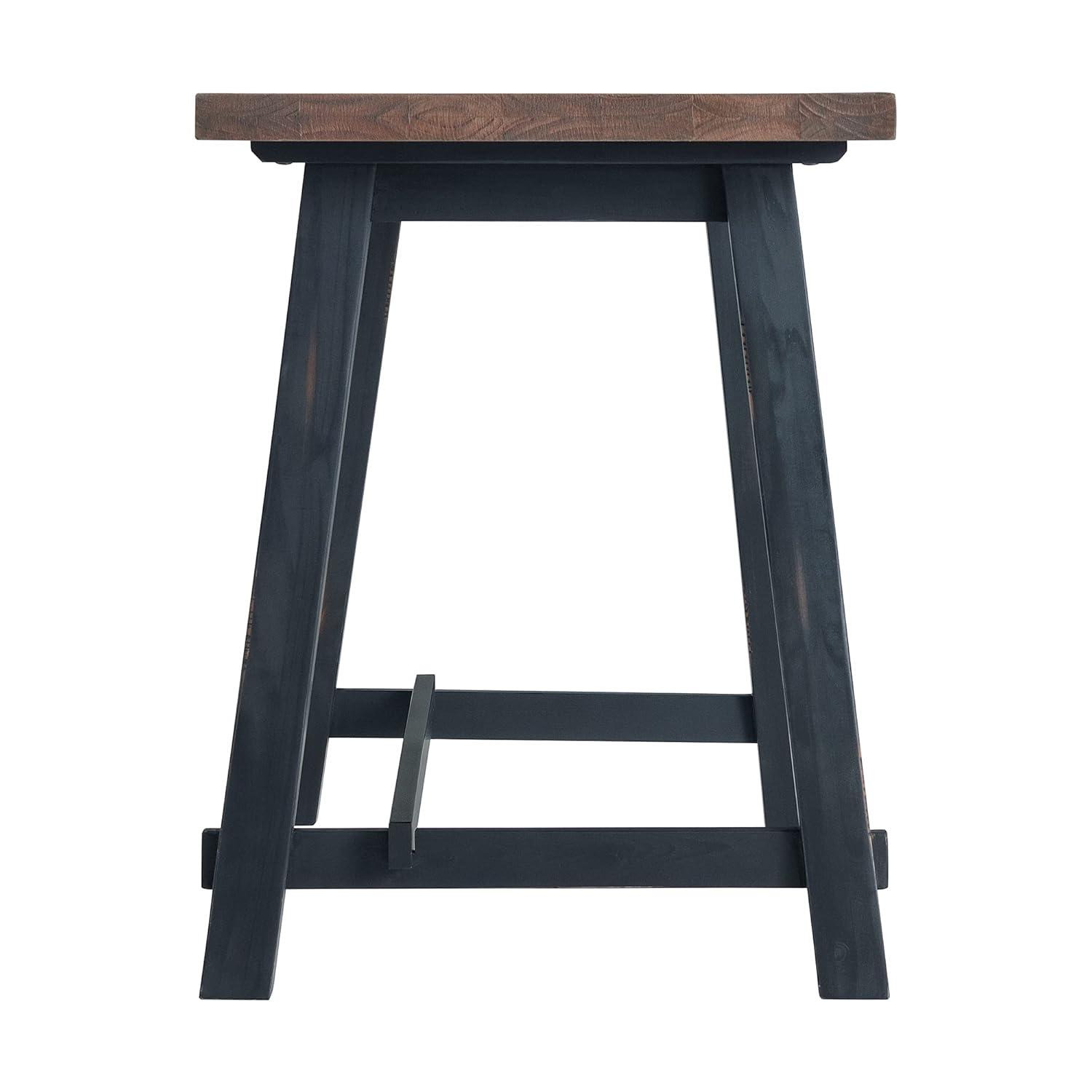 48" Adam Solid Wood Desk Rustic Natural - Alaterre Furniture: Stained Finish, No Storage, Home Office