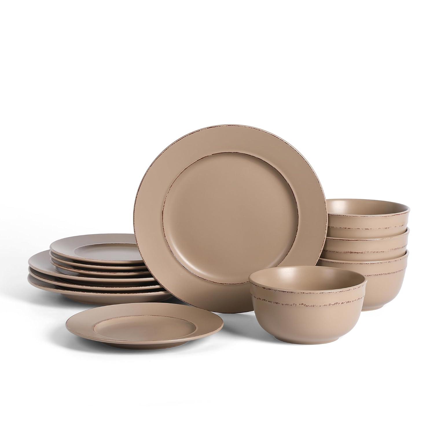 Earth & Clay Earth & Clay Hazel 12-Piece Dinnerware Set Stoneware (Set of 12)