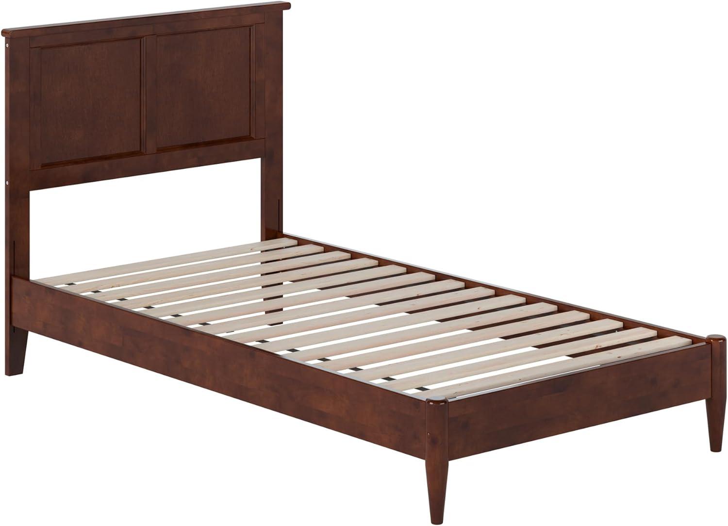 AFI Charlotte King Solid Wood Low Profile Platform Bed, Walnut