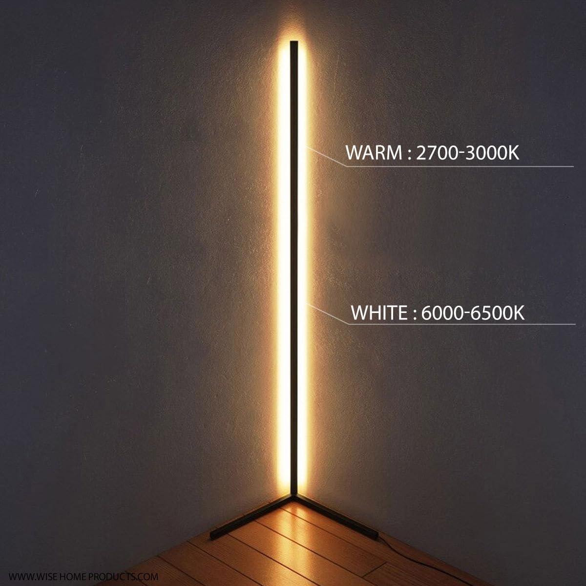 58'' Black LED Column Floor Lamp