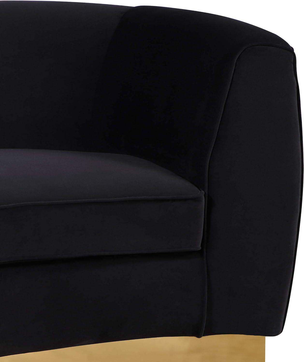 Meridian Furniture Julian Velvet Accent Chair in Black and Gold