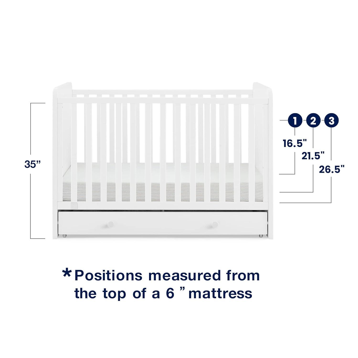 BabyGap by Delta Children Graham 4-in-1 Convertible Crib with Storage Drawer - Greenguard Gold Certified