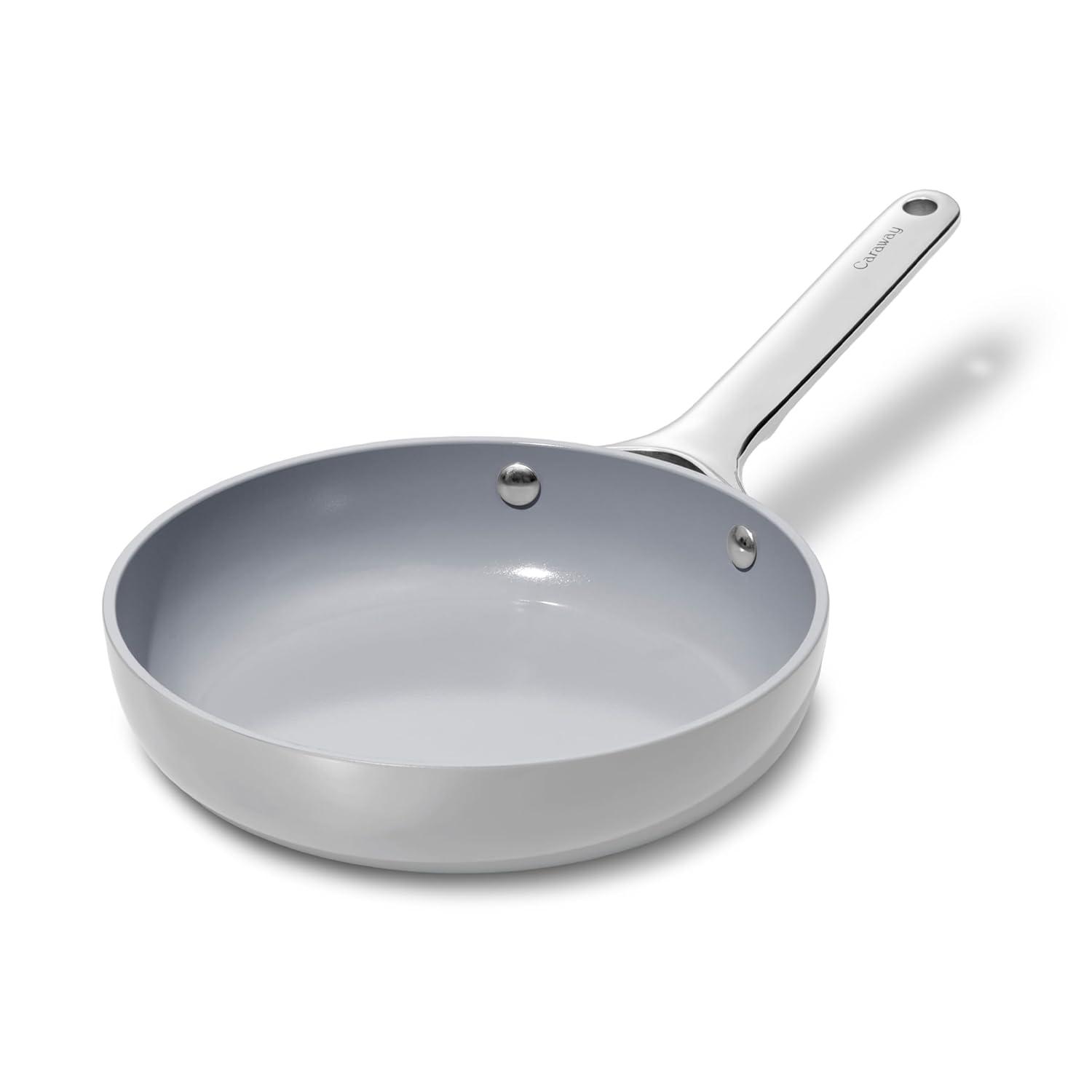 Caraway Nonstick Ceramic Mini Fry Pan (1.05 qt, 8") - Non Toxic, PTFE & PFOA Free - Oven Safe & Compatible with All Stovetops (Gas, Electric & Induction) - Gray