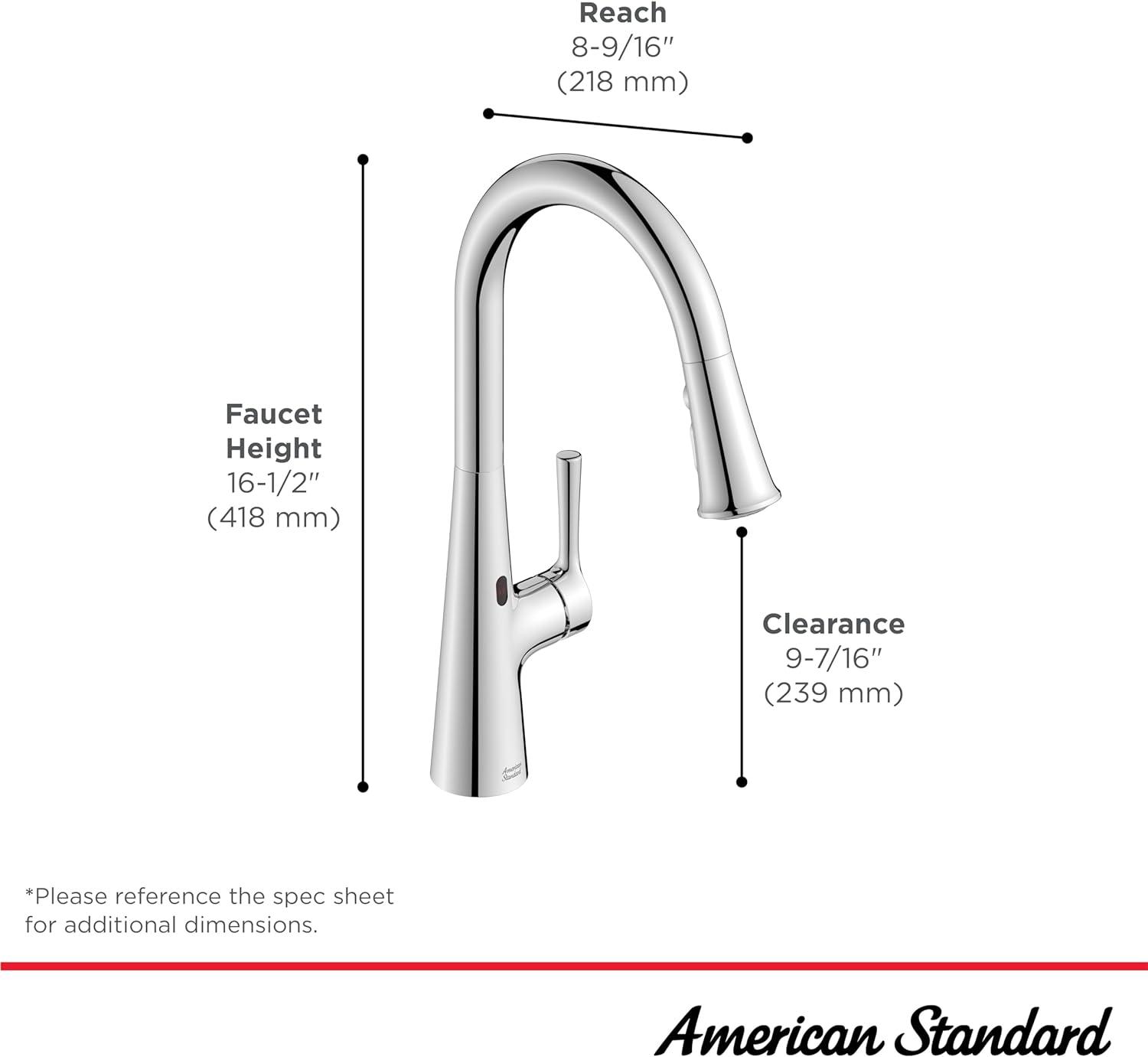 Brushed Gold Touchless Pull-Down Kitchen Faucet with Spray