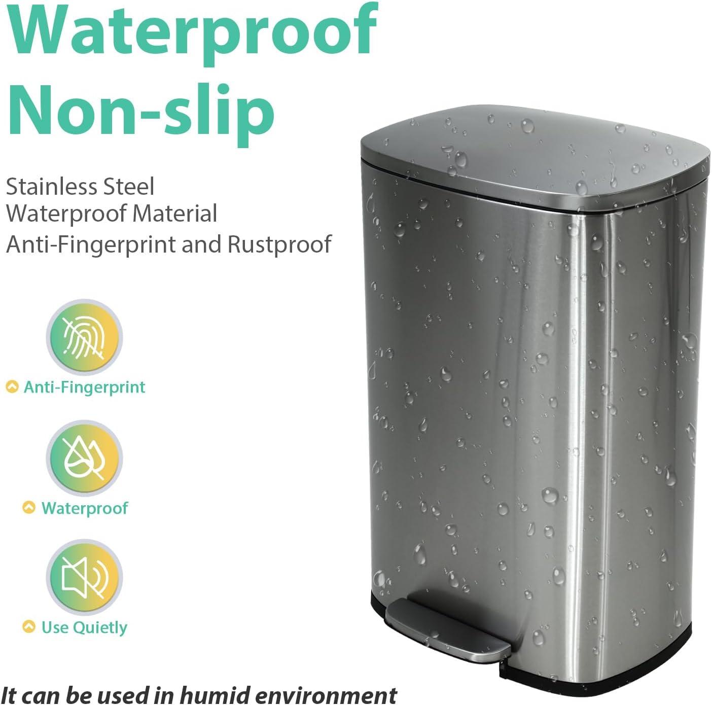 Sangdo Steel 13 Gallon Step on Trash Can | Wayfair