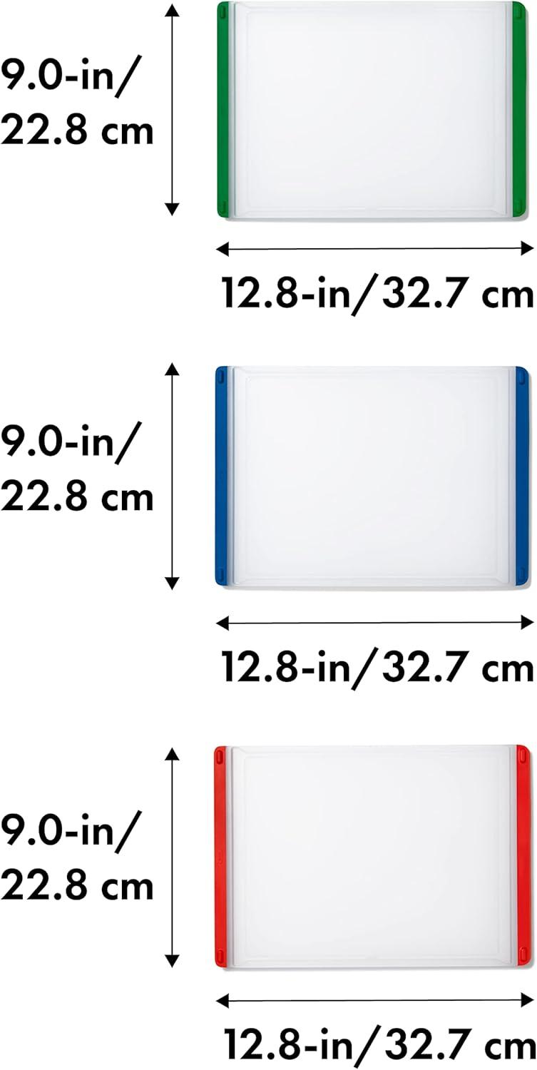 Color-Coded Plastic Rectangular Chopping Mat Set