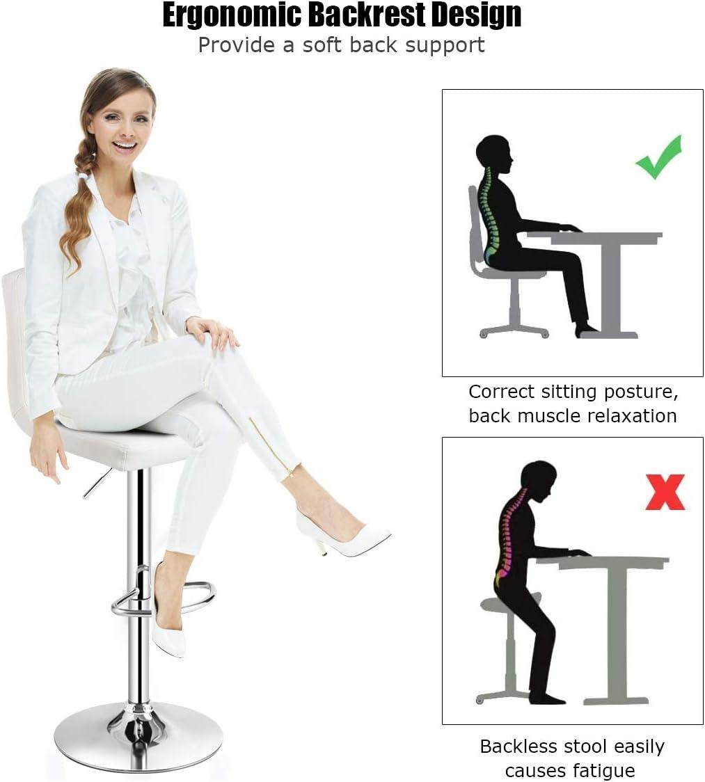 Bar Stools 1 Set Of 2, Counter Height Bar Stools, Square Cushion Bar Stools With Back, Footstool, Cafe, 2 Pieces