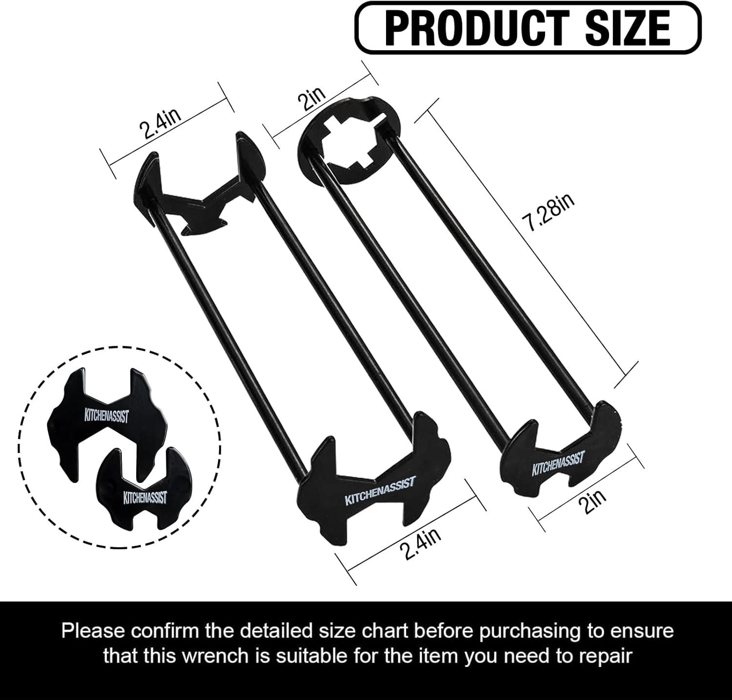 Llave, Herramienta Universal Debajo Del Fregadero Debajo Del Fregadero Llave de Fontaneros Llave de Fregadero 7 Tamaños Grifo Debajo de 2 Pzas Debajo de 2 Pzas Debajo