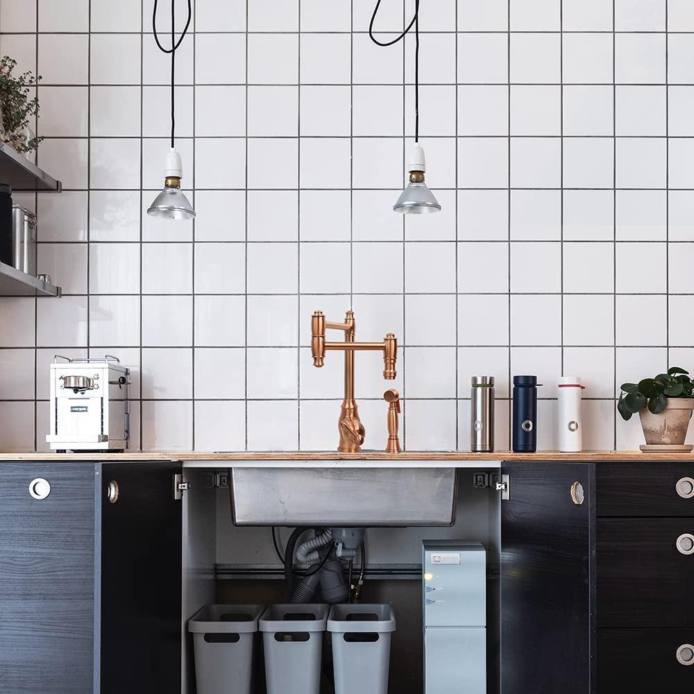 Akicon Copper Single Handle Deck-mount Pot Filler Kitchen Faucet ( Side Sprayer Included )