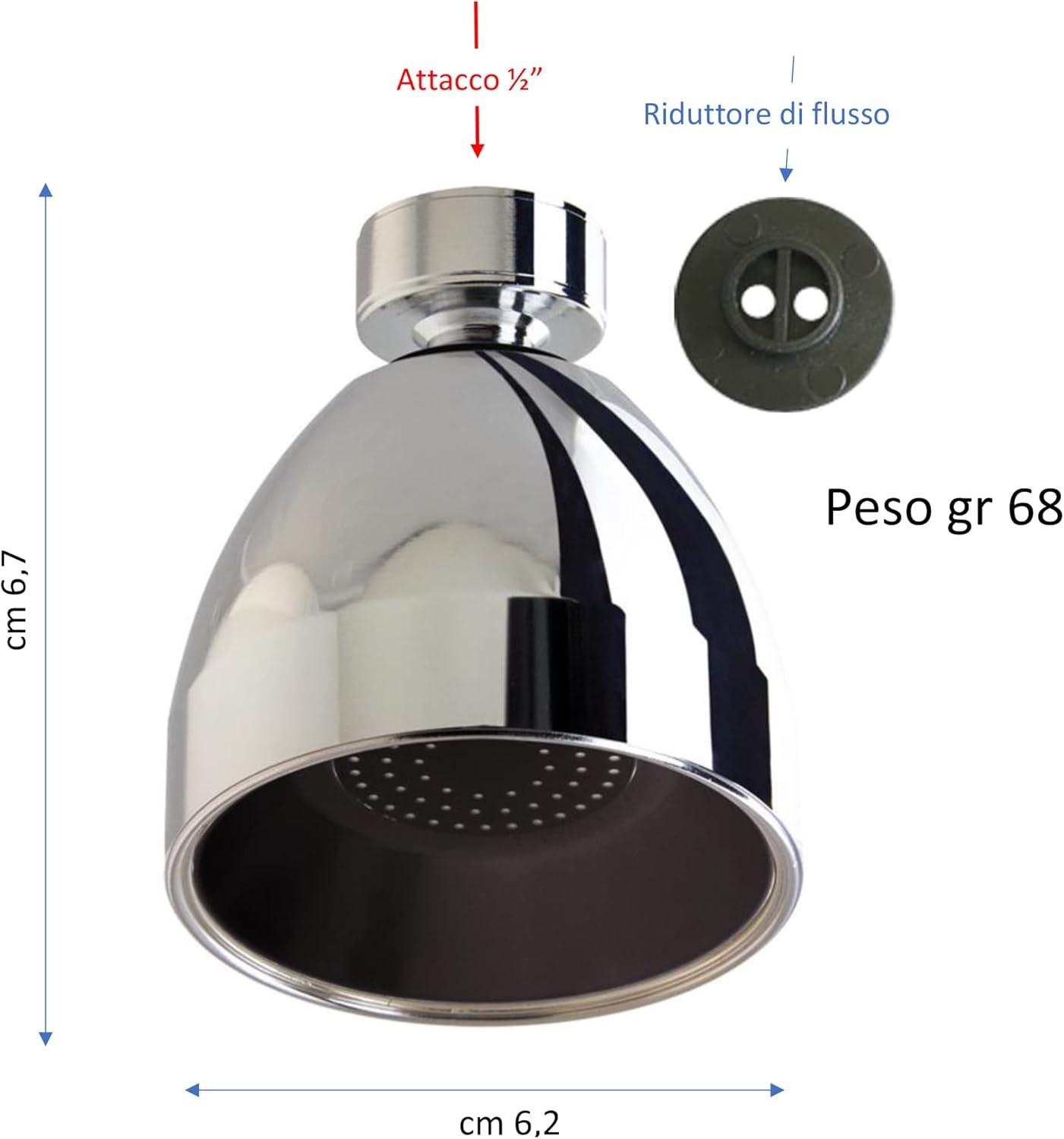 Chromed Black Shower Head (New Siroflex Product)