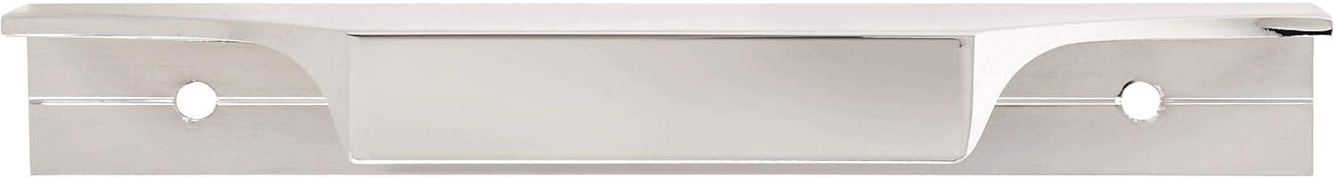 Polished Chrome Modern Cabinet Edge Pull with Mounting Hardware