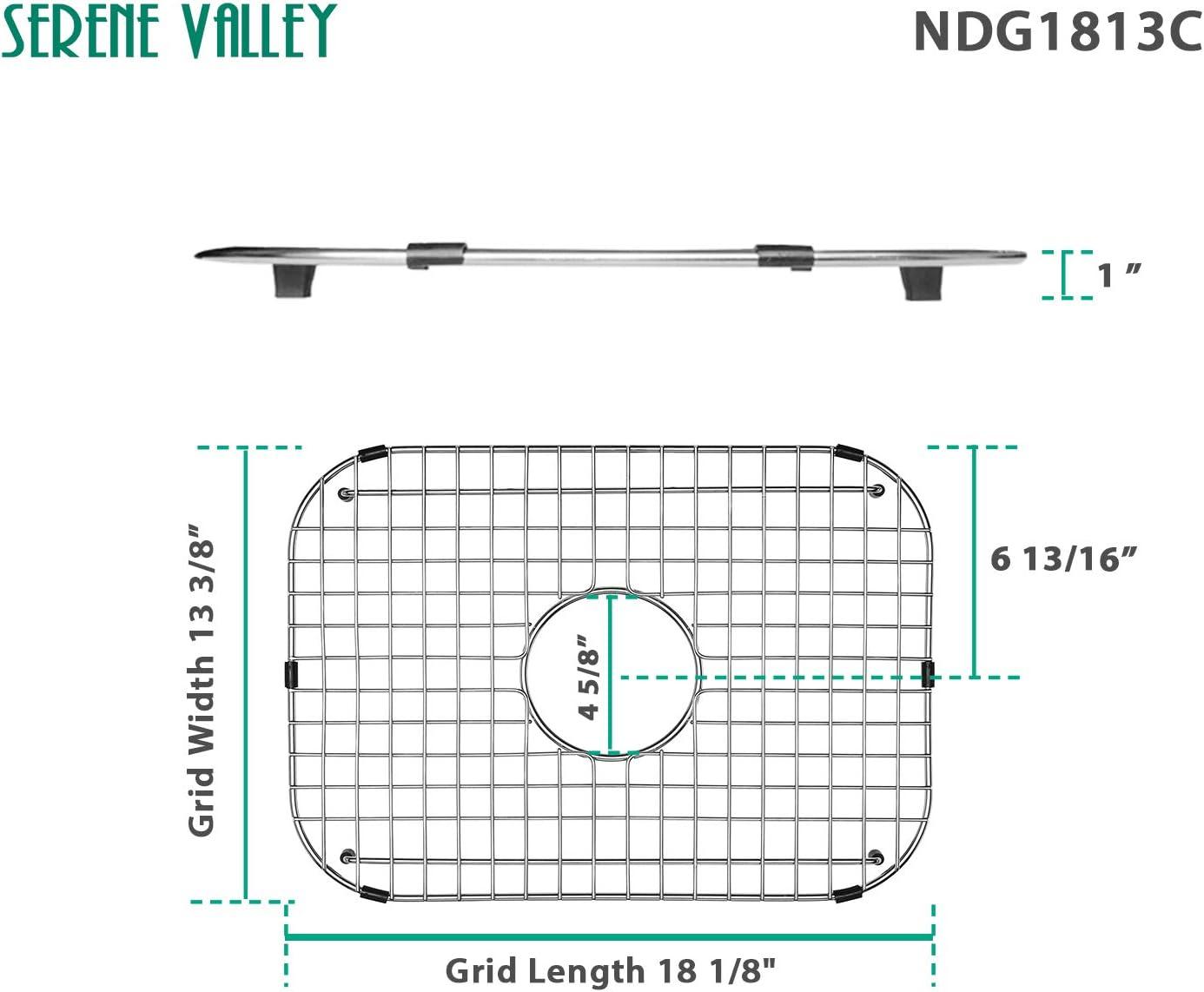 18.11 x 13.39 Stainless Steel Center Drain Sink Grid