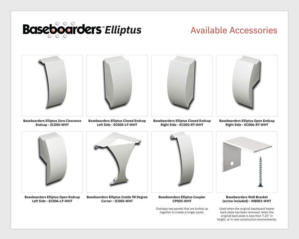 Elliptus 7-ft White Galvanized Steel Slip-On Baseboard Heater Cover
