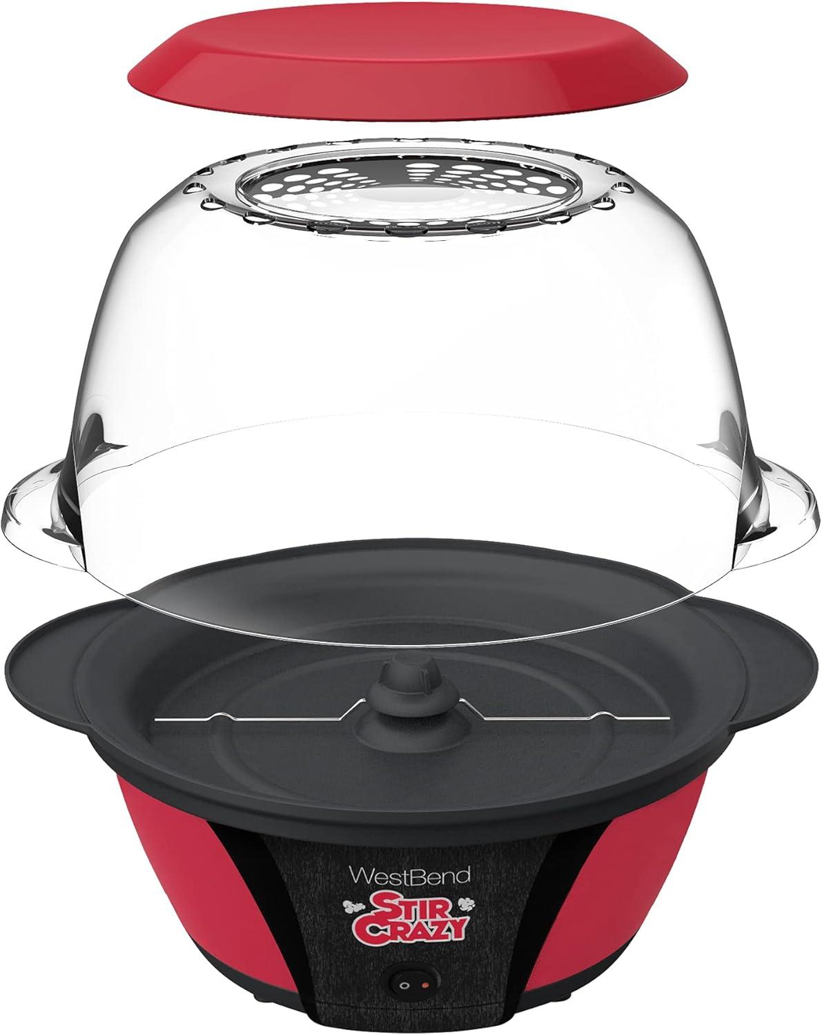 West Bend 82505 Stir Crazy Popcorn Popper 6-Quart