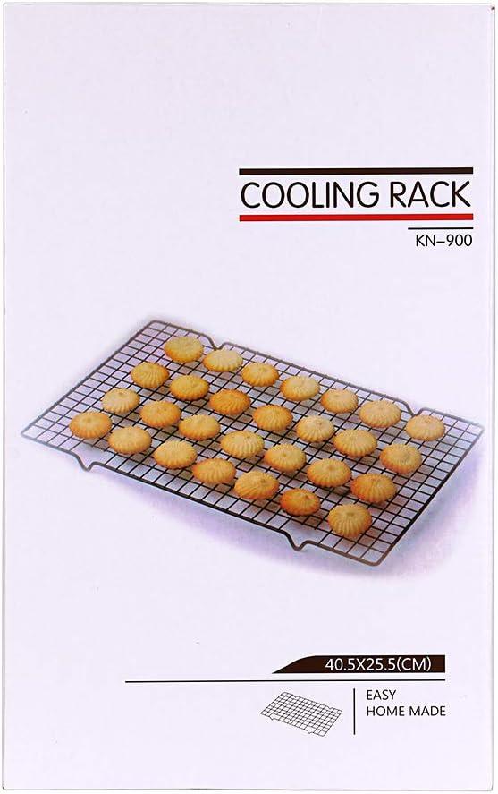 Set of 2 Black Nonstick Metal Wire Cooling Racks with Handles