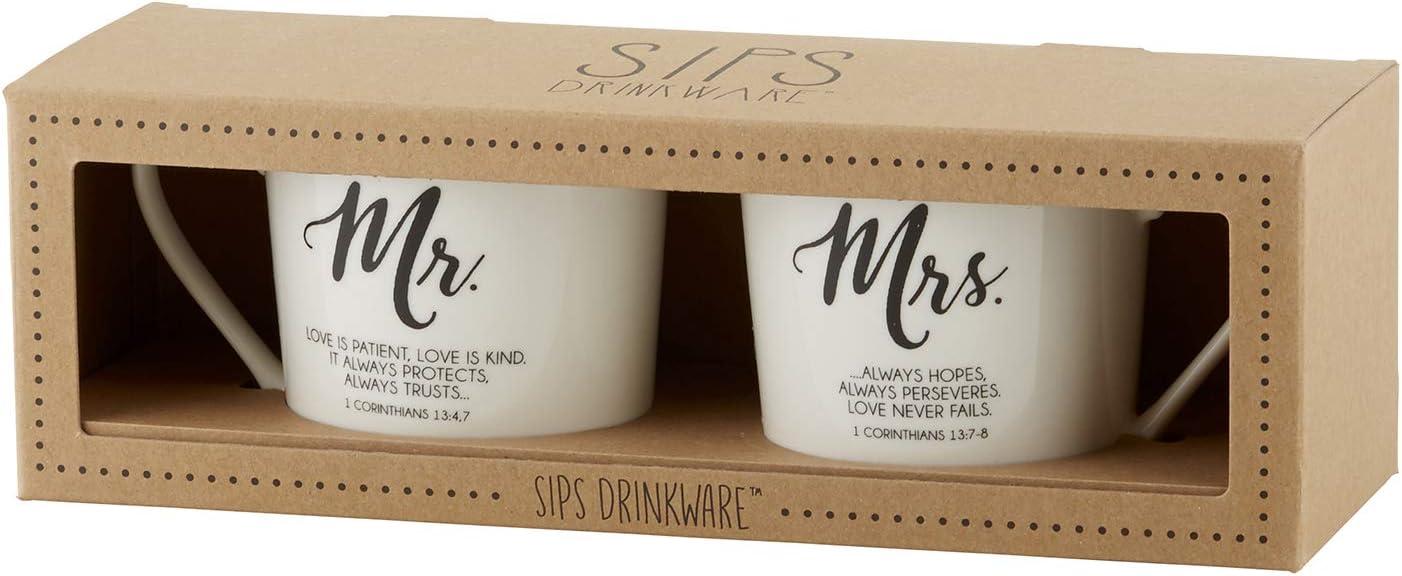 CB Gift  Mr & Mrs Cafe Mug Set