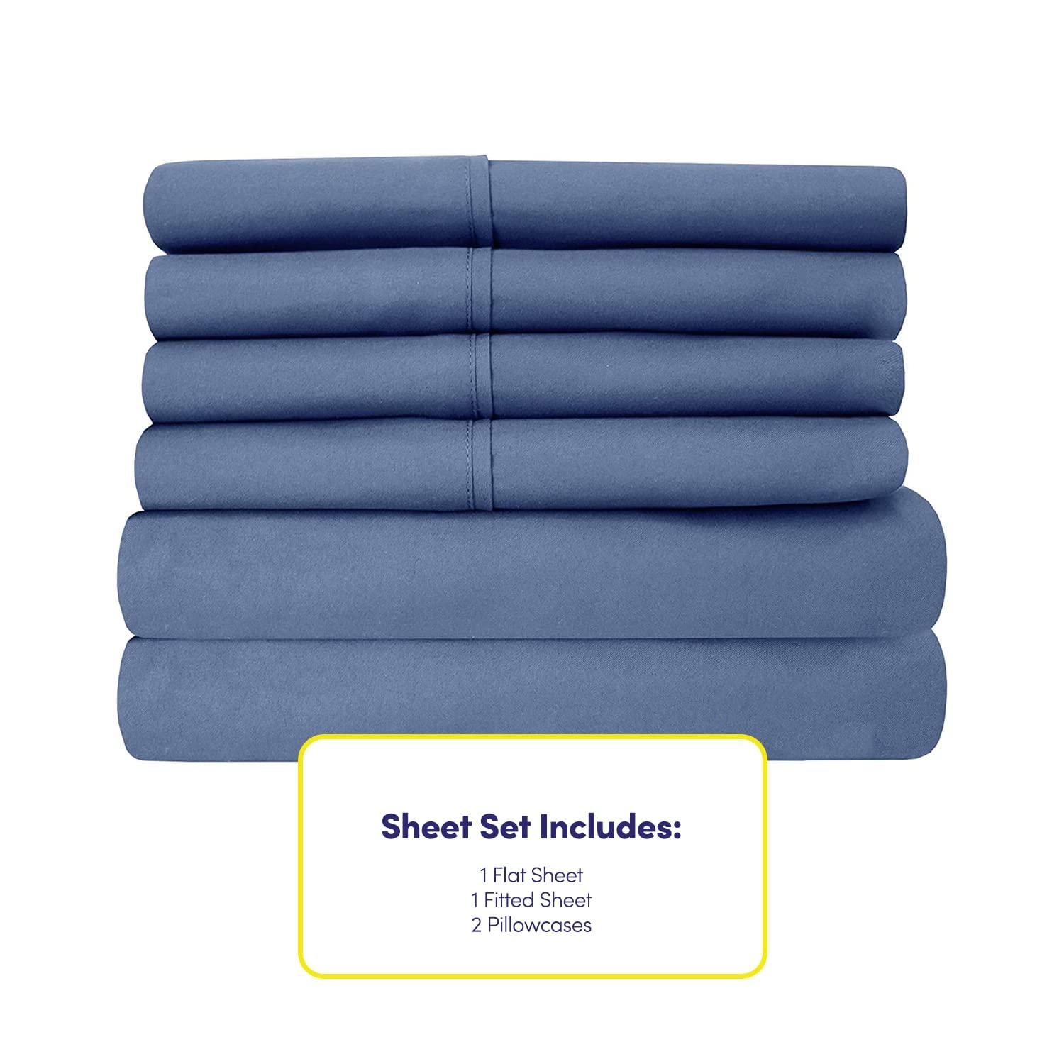 Sweet Home Collection Luxurious Soft Microfiber Sheet Set with Bonus Pillowcases
