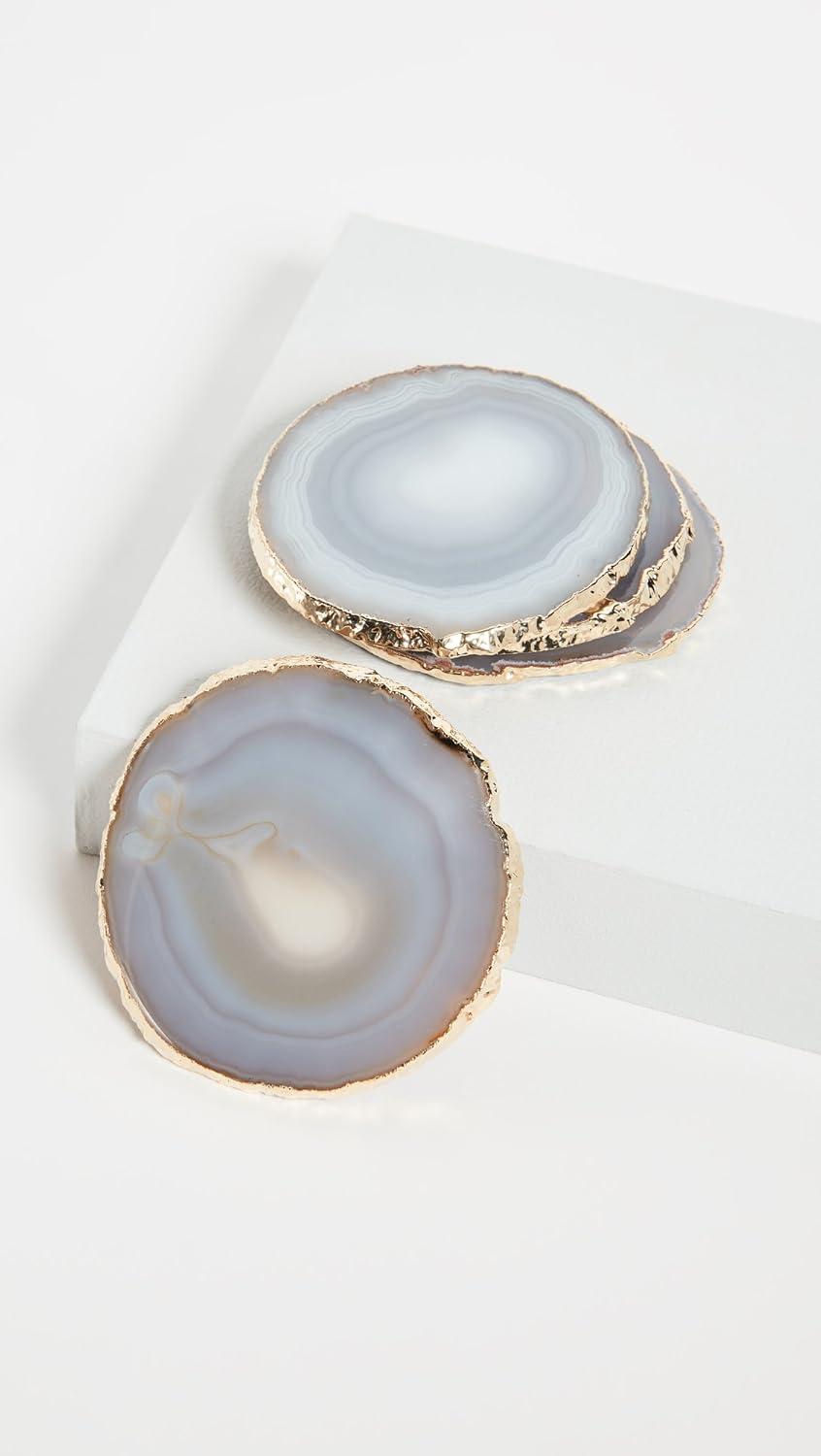 ANNA New York Gemstones Agate 4 Piece Coaster Set