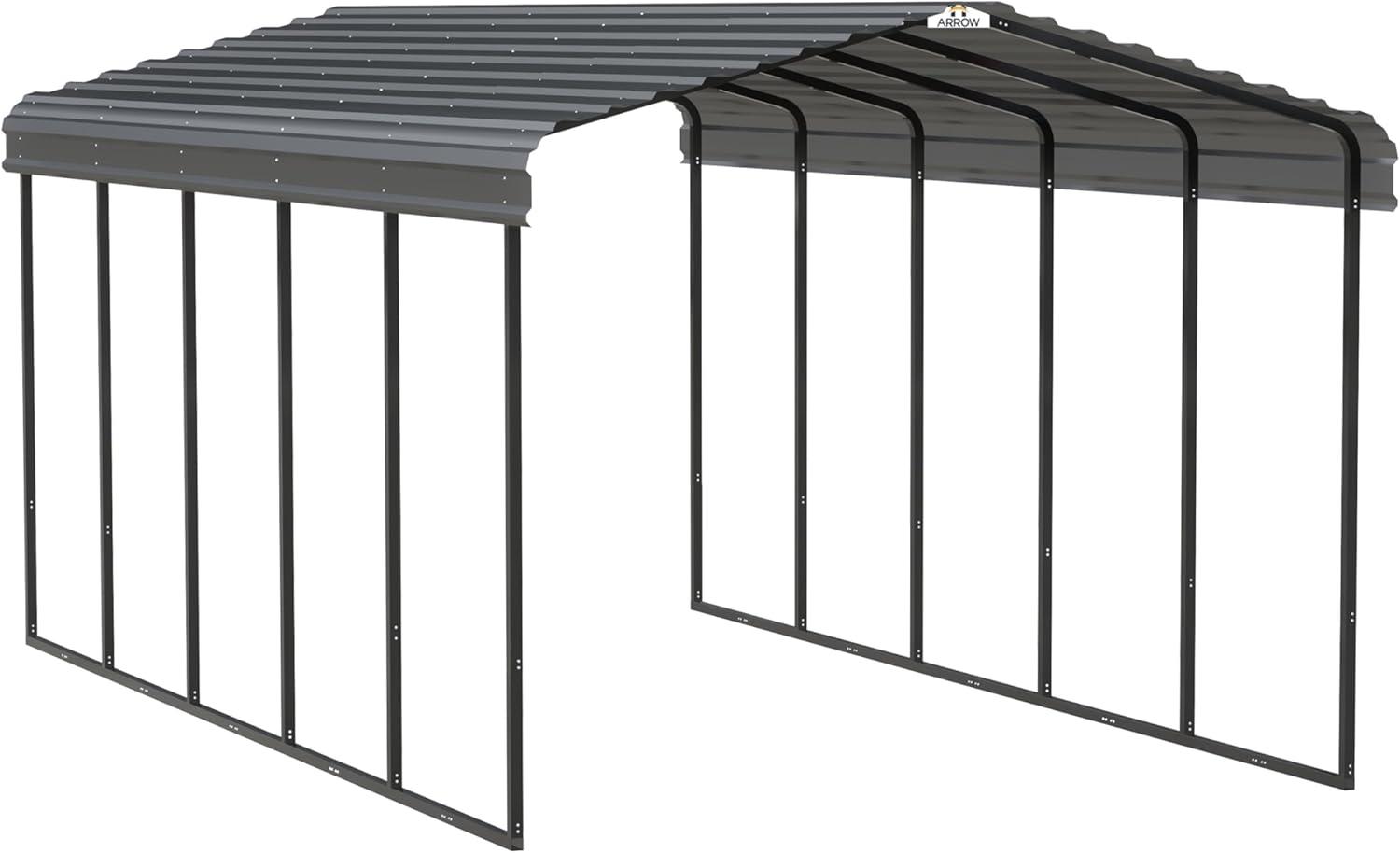 Arrow Arrow Galvanized Steel Carport, 12x24x9