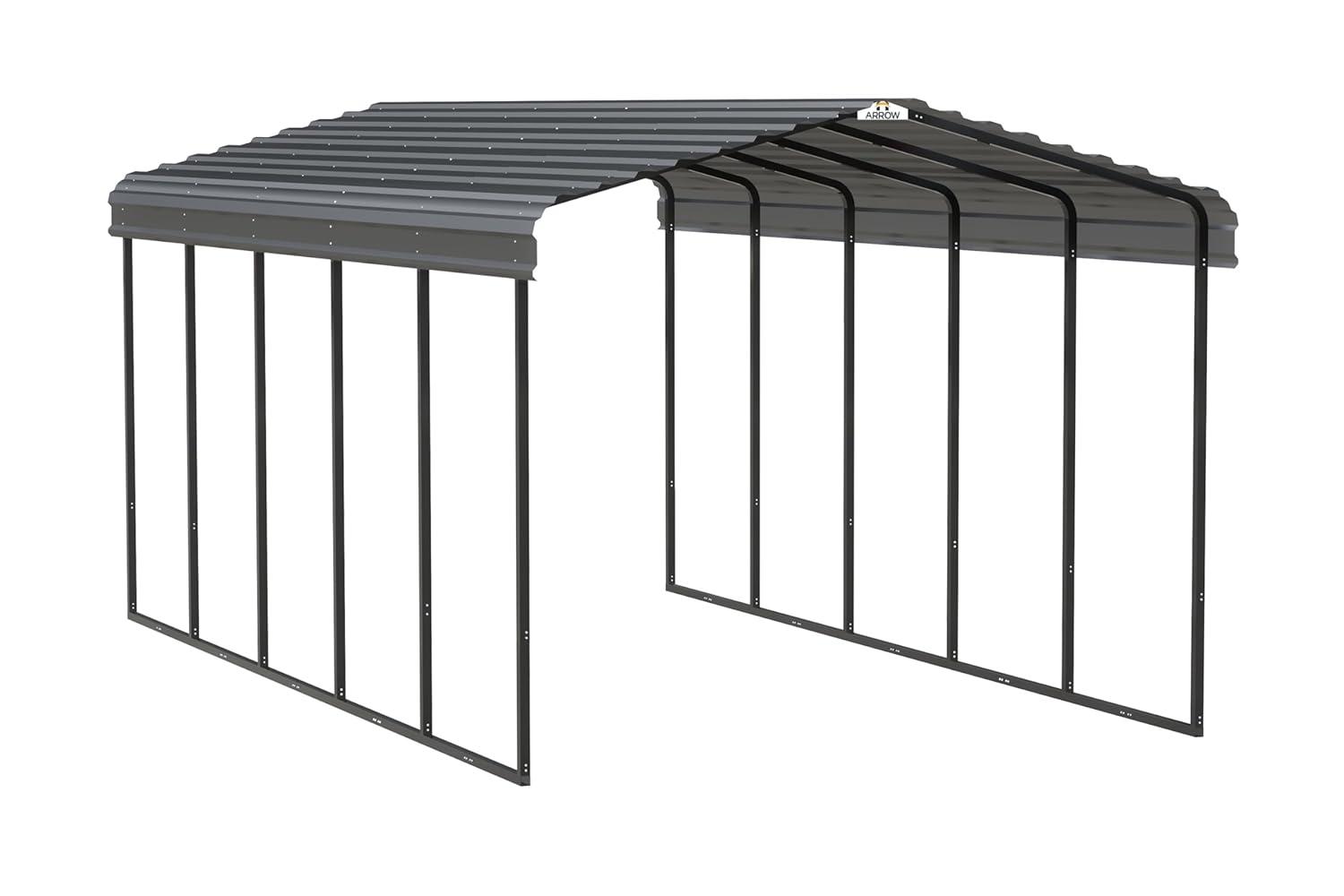 Arrow Arrow Galvanized Steel Carport, 12x24x9