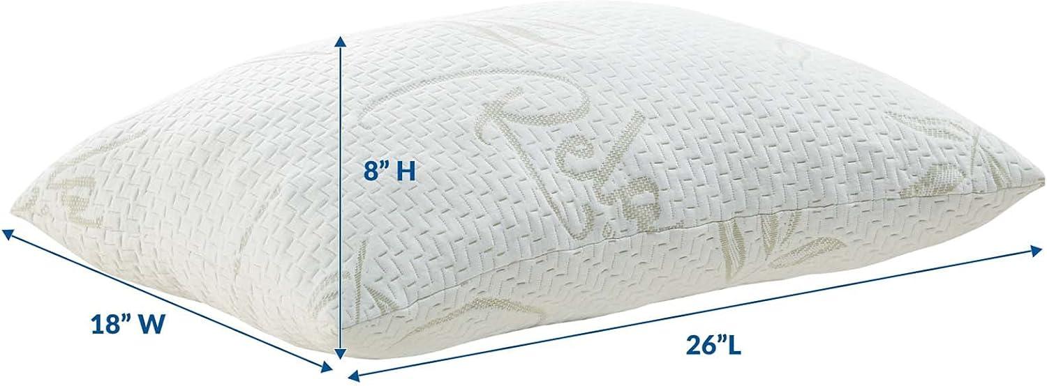 White Shredded Memory Foam Hypoallergenic Pillow