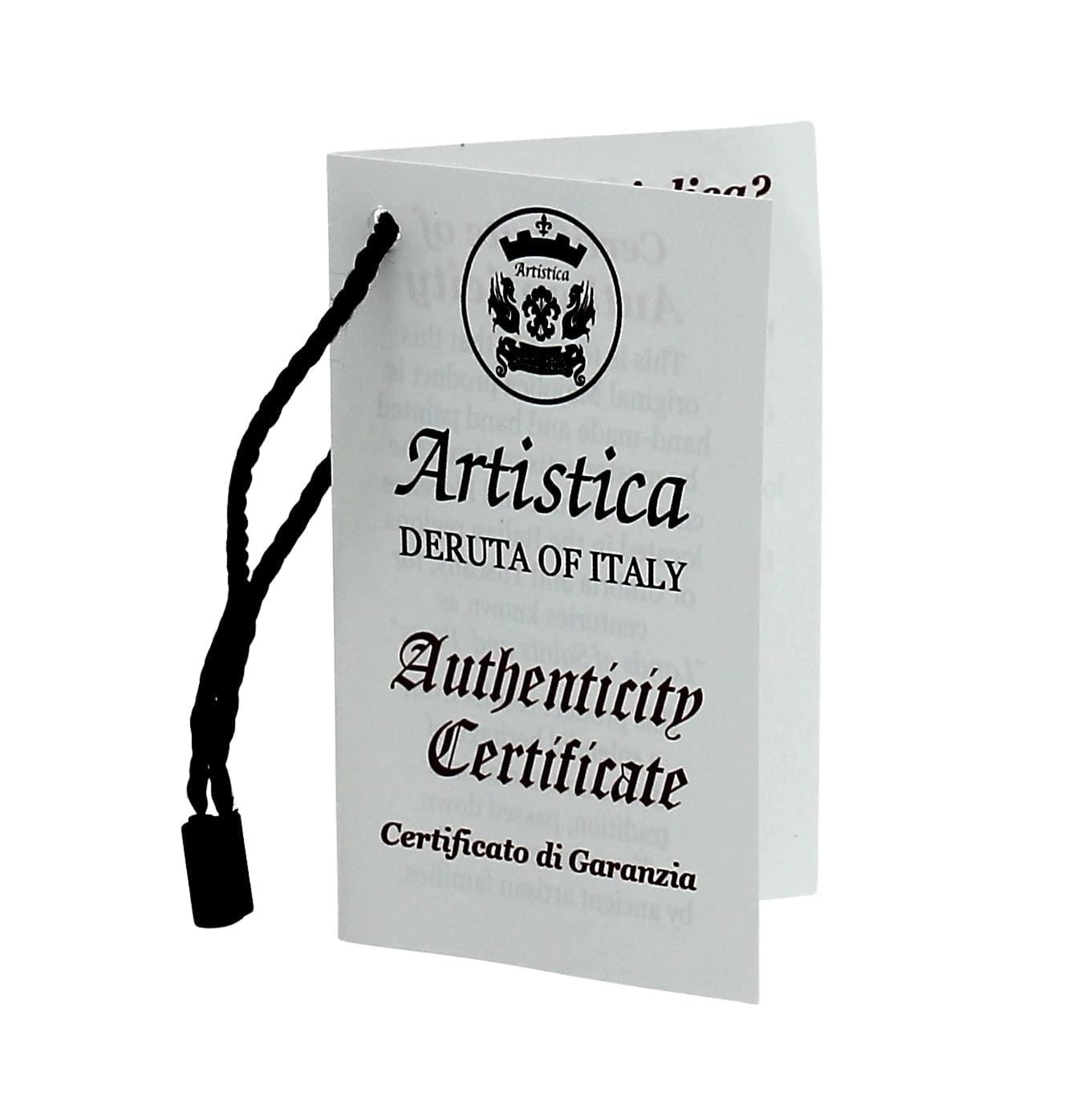 DELUXE: Traditional Biscotti Jar [1042-RIC] ~ Authentic hand painted in Deruta, Italy. Original design. Shipped from the USA with Certificate of Authenticity.