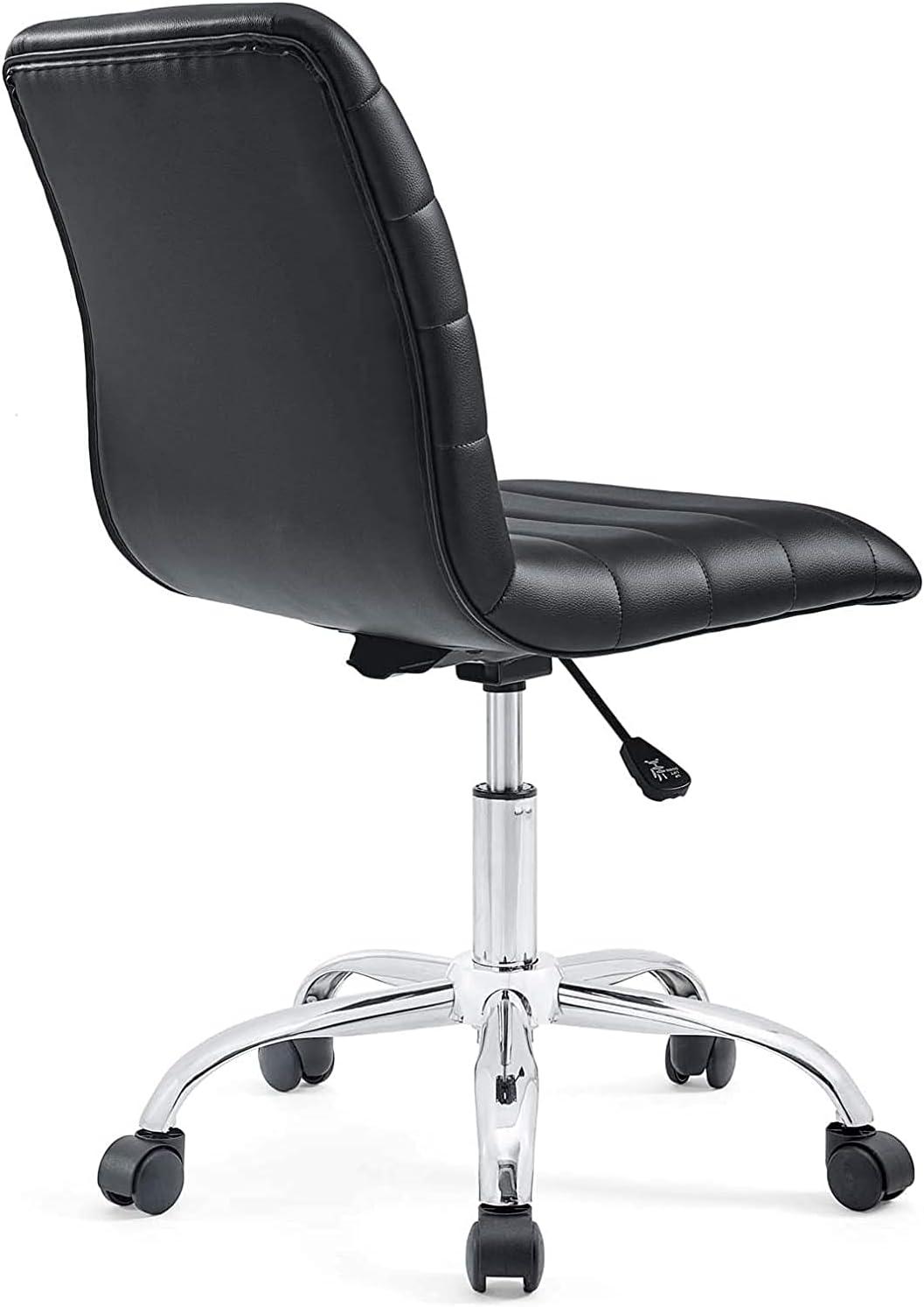 Ripple Armless Mid Back Vinyl Office Chair by Modway