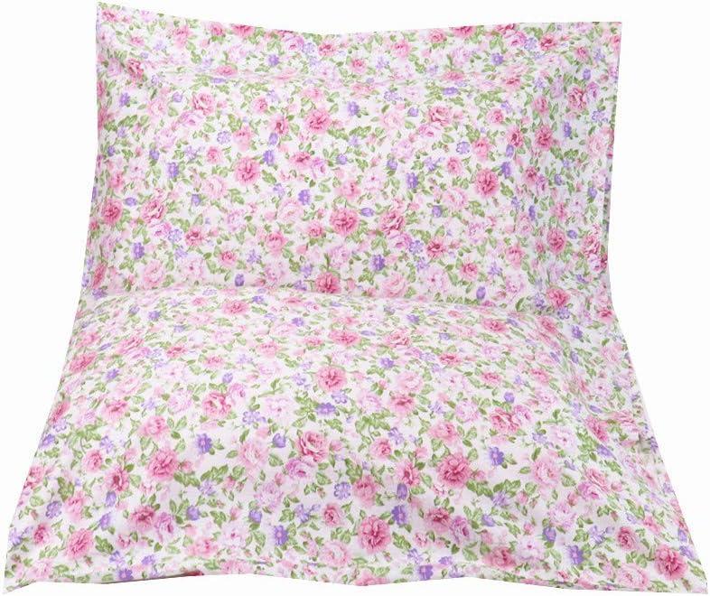 Unique Bargains 100% Cotton Floral Pillowcase with Envelope Closure for Hair and Skin Set of 2