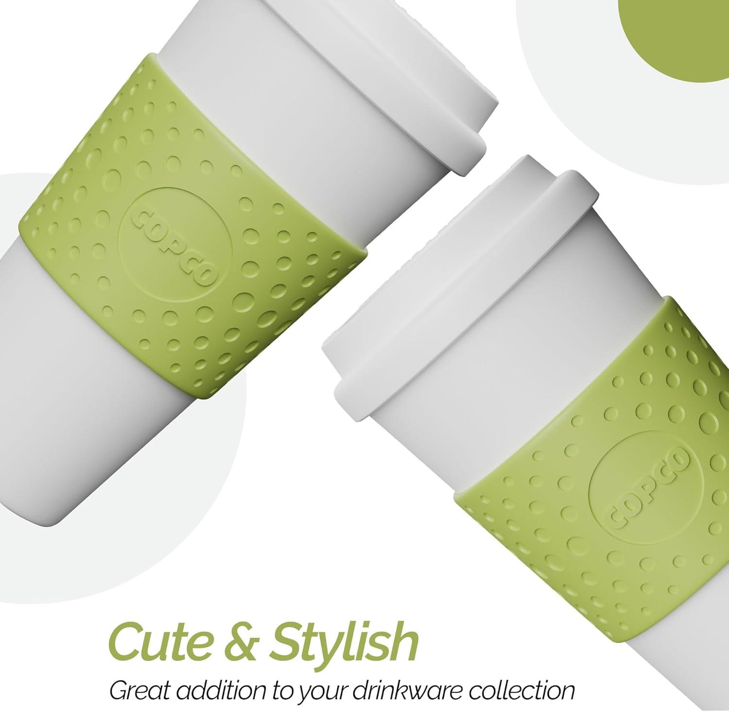 Copco Acadia 16 oz Travel Mug - Insulated Reusable Coffee Tumbler with Double-Walled Plastic, Leak-Proof Lid, BPA-Free - (Green)